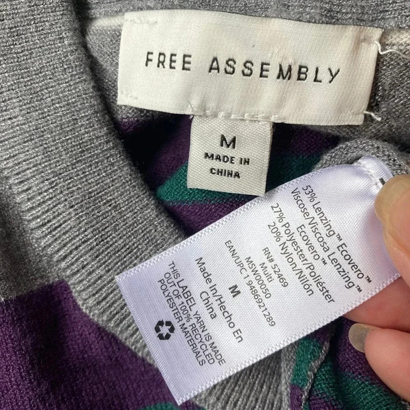 Free Assembly Supper soft and Cozy Stretch Multicolor Sweater Women Size M - Picture 3 of 4